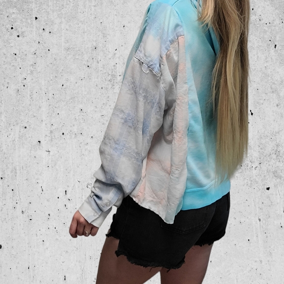 Custom tie dye nike hoodie x plaid - Picture 4 of 6